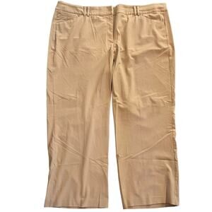 Lane Bryant khaki tan brown straight leg womens plus pants size 26 regular
